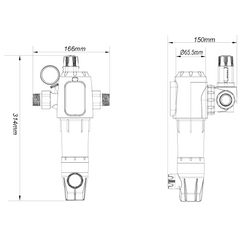 Filtru cu Autocurățire S-CLEAN PLV, 40 microni, 3mc/h, regulator de presiune
